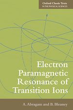Télécharger le livre :  Electron Paramagnetic Resonance of Transition Ions
