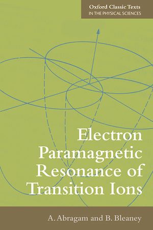 Téléchargez le livre :  Electron Paramagnetic Resonance of Transition Ions
