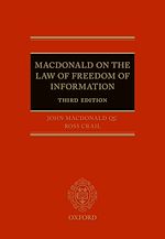 Télécharger le livre :  Macdonald on the Law of Freedom of Information