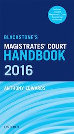 Télécharger le livre :  Blackstone's Magistrates' Court Handbook 2016