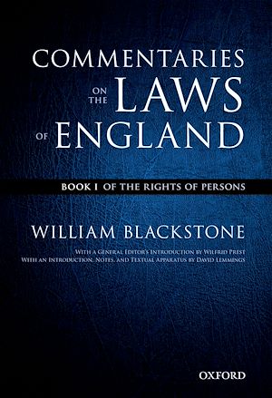 Téléchargez le livre :  The Oxford Edition of Blackstone's: Commentaries on the Laws of England