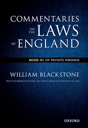 Téléchargez le livre :  The Oxford Edition of Blackstone's: Commentaries on the Laws of England