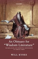 Télécharger le livre :  An Obituary for "Wisdom Literature"