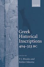 Télécharger le livre :  Greek Historical Inscriptions, 404-323 BC