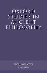 Télécharger le livre :  Oxford Studies in Ancient Philosophy XXXI