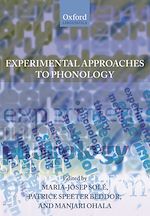 Télécharger le livre :  Experimental Approaches to Phonology