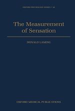 Télécharger le livre :  The Measurement of Sensation