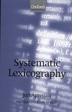 Télécharger le livre :  Systematic Lexicography