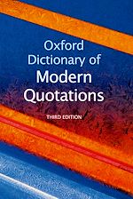 Télécharger le livre :  Oxford Dictionary of Modern Quotations