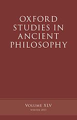 Télécharger le livre :  Oxford Studies in Ancient Philosophy, Volume 45