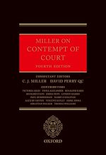 Télécharger le livre :  Miller on Contempt of Court