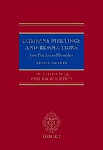 Télécharger le livre :  Company Meetings and Resolutions