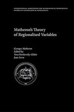 Télécharger le livre :  Matheron's Theory of Regionalised Variables