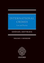 Télécharger le livre :  International Crimes: Volume I: Genocide