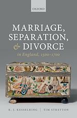 Télécharger le livre :  Marriage, Separation, and Divorce in England, 1500-1700