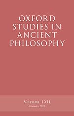 Télécharger le livre :  Oxford Studies in Ancient Philosophy, Volume 62
