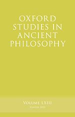 Télécharger le livre :  Oxford Studies in Ancient Philosophy, Volume 63