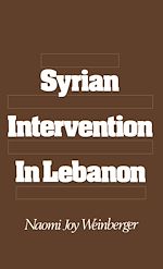 Télécharger le livre :  Syrian Intervention in Lebanon