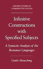 Télécharger le livre :  Infinitive Constructions with Specified Subjects