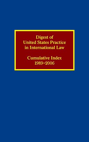 Téléchargez le livre :  Digest of United States Practice in International Law