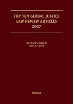 Télécharger le livre :  Top Ten Global Justice Law Review Articles 2007