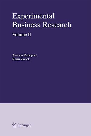Téléchargez le livre :  Experimental Business Research