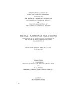 Télécharger le livre :  Metal—Ammonia Solutions
