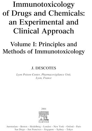 Téléchargez le livre :  Principles and Methods of Immunotoxicology
