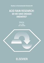Télécharger le livre :  Acid Rain Research: Do We Have Enough Answers?