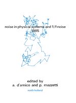 Télécharger le livre :  Noise in Physical Systems and 1/f Noise - 1985