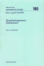 Télécharger le livre :  Quasihomogeneous Distributions