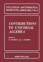 Télécharger le livre :  Contributions to Universal Algebra