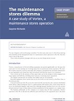 Download this eBook Case Study: The Maintenance Stores Dilemma