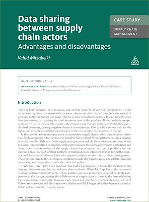 Download the eBook: Case Study: Data Sharing Between Supply Chain Actors