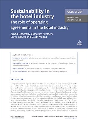 Download the eBook: Case Study: Sustainability in the Hotel Industry