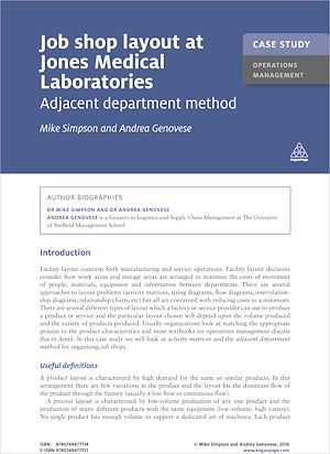 Download the eBook: Case Study: Job Shop Layout at Jones Medical Laboratories