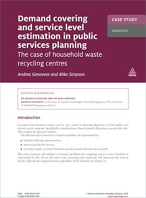 Téléchargez le livre :  Case Study: Demand Covering and Service Level Estimation in Public Services Planning