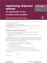 Télécharger le livre :  Case Study: Optimizing Shipment Options