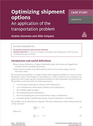 Téléchargez le livre :  Case Study: Optimizing Shipment Options