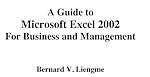 Télécharger le livre :  Guide to Microsoft Excel 2002 for Business and Management