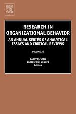 Télécharger le livre :  Research in Organizational Behavior