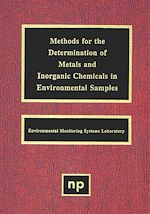 Télécharger le livre :  Methods for the Determination of Metals in Environmental Samples