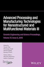 Télécharger le livre :  Advanced Processing and Manufacturing Technologies for Nanostructured and Multifunctional Materials III, Volume 37, Issue 5