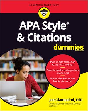 Apa Style Citations For Dummies Joe Giampalmi Ebook