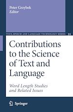 Télécharger le livre :  Contributions to the Science of Text and Language