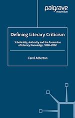 Télécharger le livre :  Defining Literary Criticism