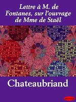 Download this eBook Lettre à M. de Fontanes, sur l'ouvrage de Mme de Staël