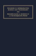 Télécharger le livre :  Progress in Refrigeration Science and Technology