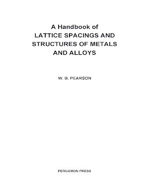 Téléchargez le livre :  A Handbook of Lattice Spacings and Structures of Metals and Alloys