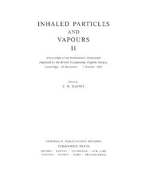 Téléchargez le livre :  Inhaled Particles and Vapours